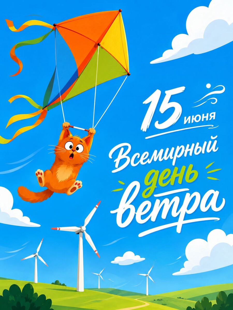🌬️ 15 июня - Всемирный день ветра. podarokplus.ru