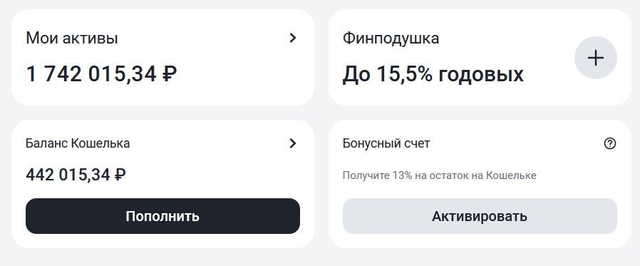 Скрин из личного кабинета Финуслуг