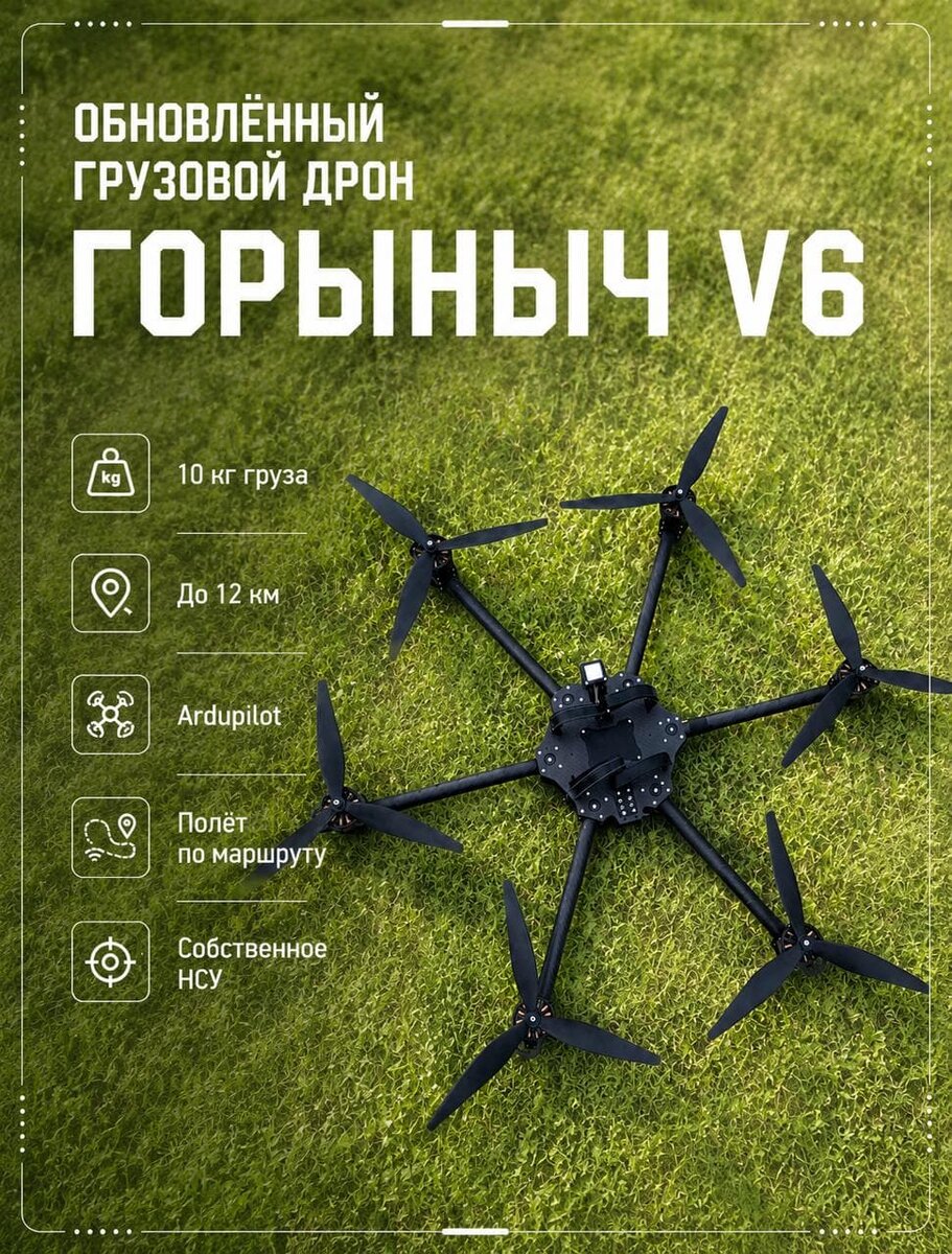    Грузовой дрон «Горыныч V6»