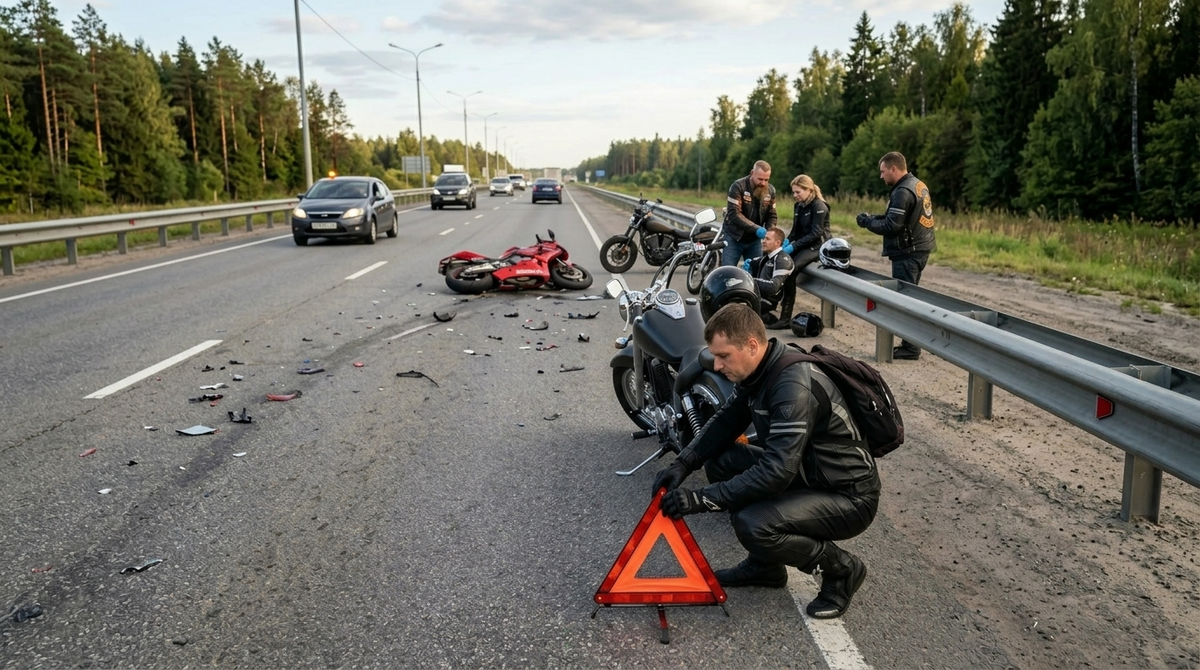 Обозначьте место дтп.