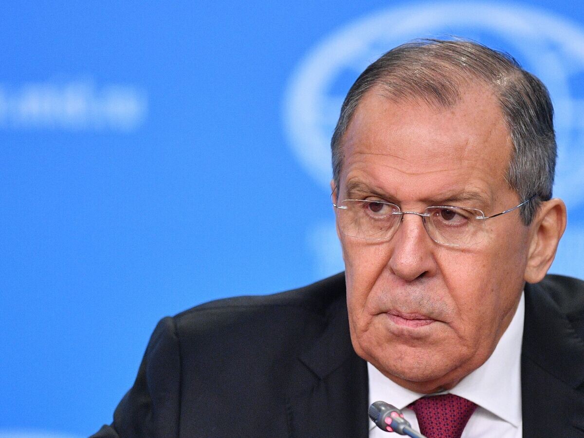    Министр иностранных дел РФ Сергей Лавров на пресс-конференции в Москве© РИА Новости . Владимир Астапкович