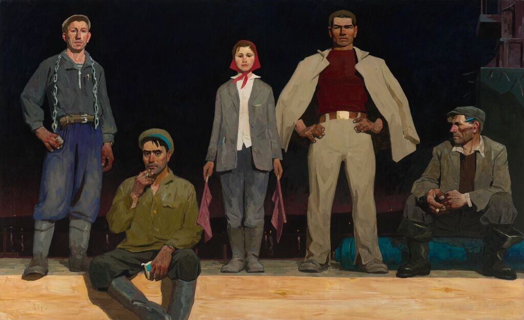 Виктор Попков. Строители Братска. 1960–1961. Холст, масло. 