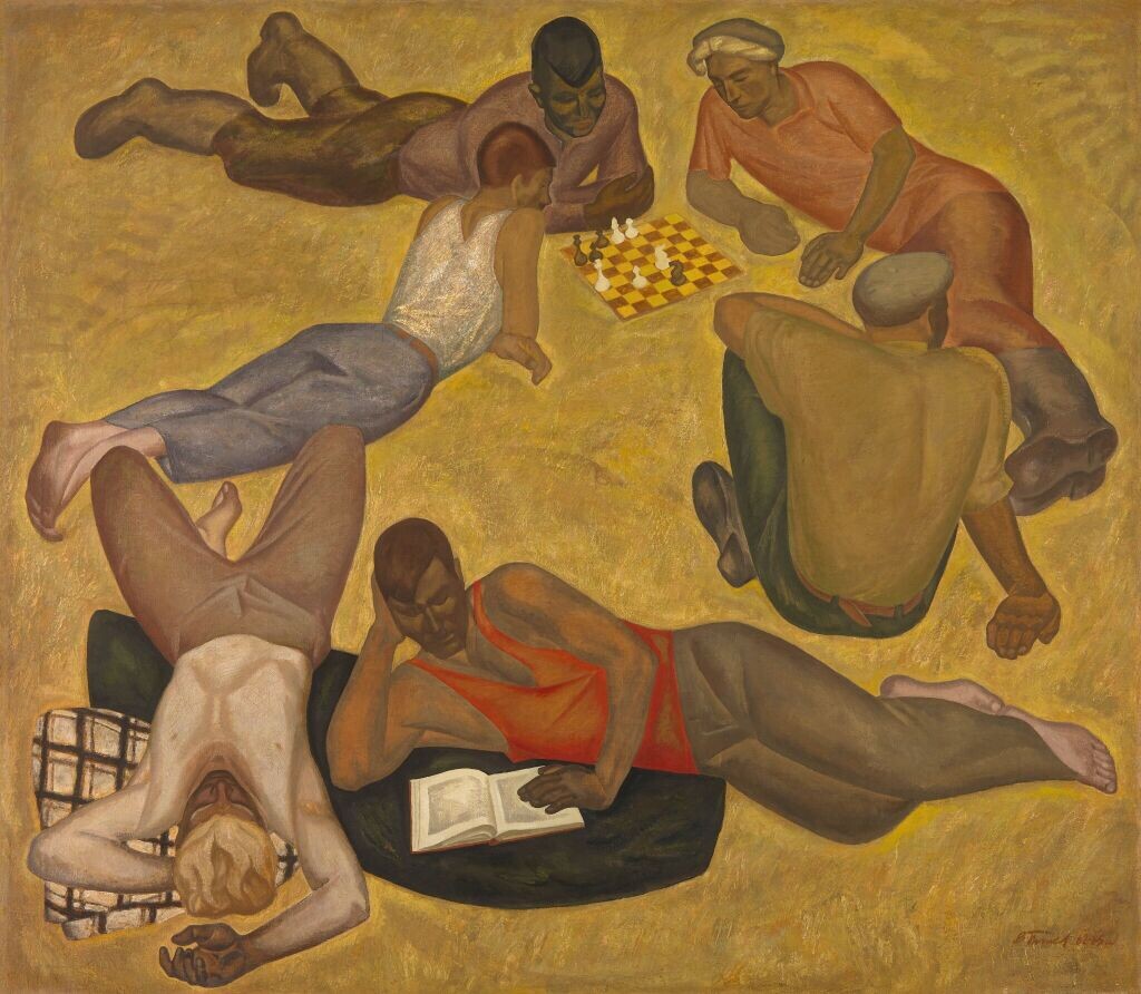 Виктор Попков. Бригада отдыхает. 1962–1965. Холст, темпера. 