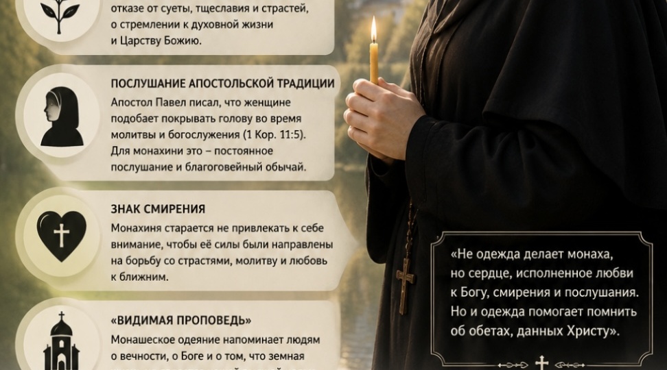 Почему монахини носят чёрные платки?