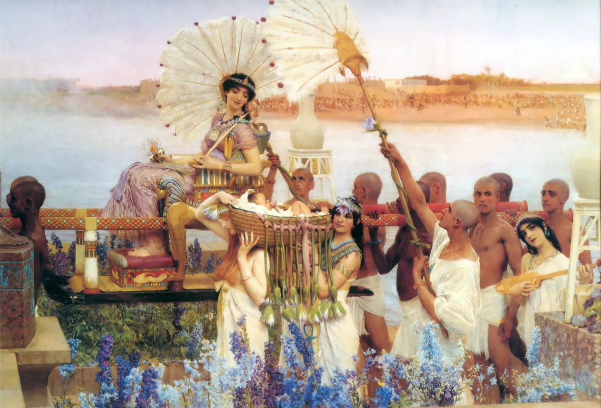 Лоуренс Альма-Тадема. Обретения Моисея, 1904. Частная коллекция