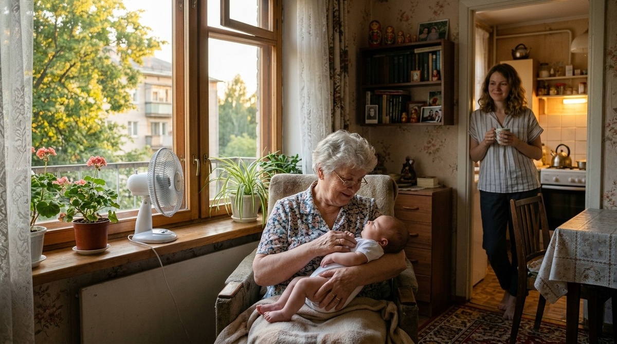 После рождения сына Глафира Ивановна приехала «помогать». Закрывала окна в тридцатиградусную жару, настаивала на чепчиках и марганцовке. Всё изменилось, когда в кармане забытого фартука нашлась старая фотография.