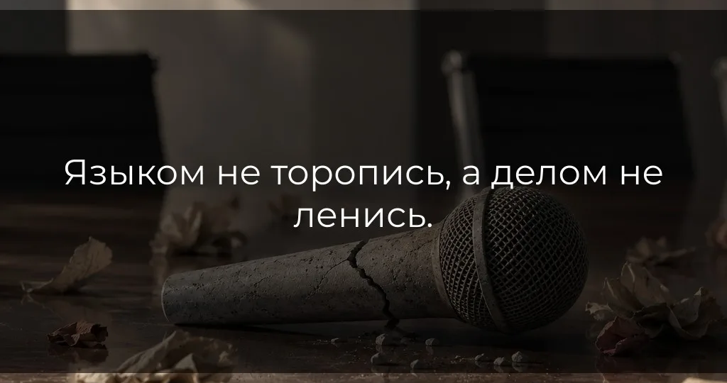 Языком не торопись, а делом не ленись