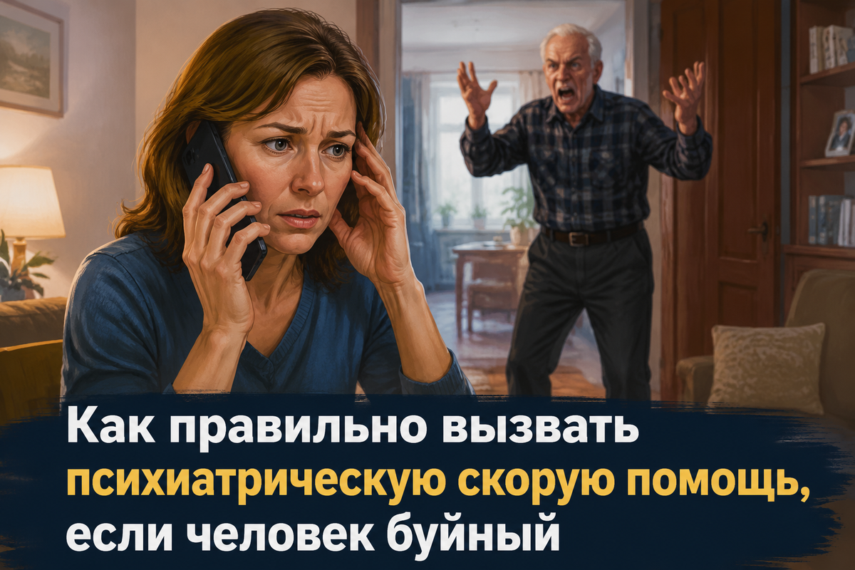 В экстренных ситуациях важно быстро и правильно вызвать психиатрическую скорую помощь: чётко объясните оператору признаки опасного поведения, укажите, что человек буйный и отказывается от медицинской помощи.