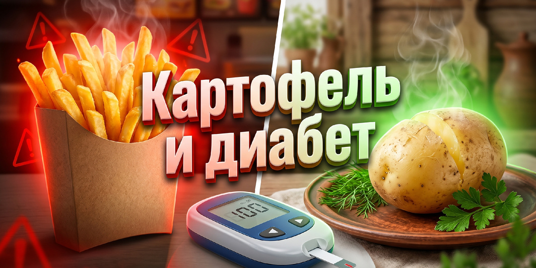 Картошка при сахарном диабете: друг, враг или тихий диверсант? Почему любимая пюрешка убивает ваши сосуды быстрее сладкой булки 😱