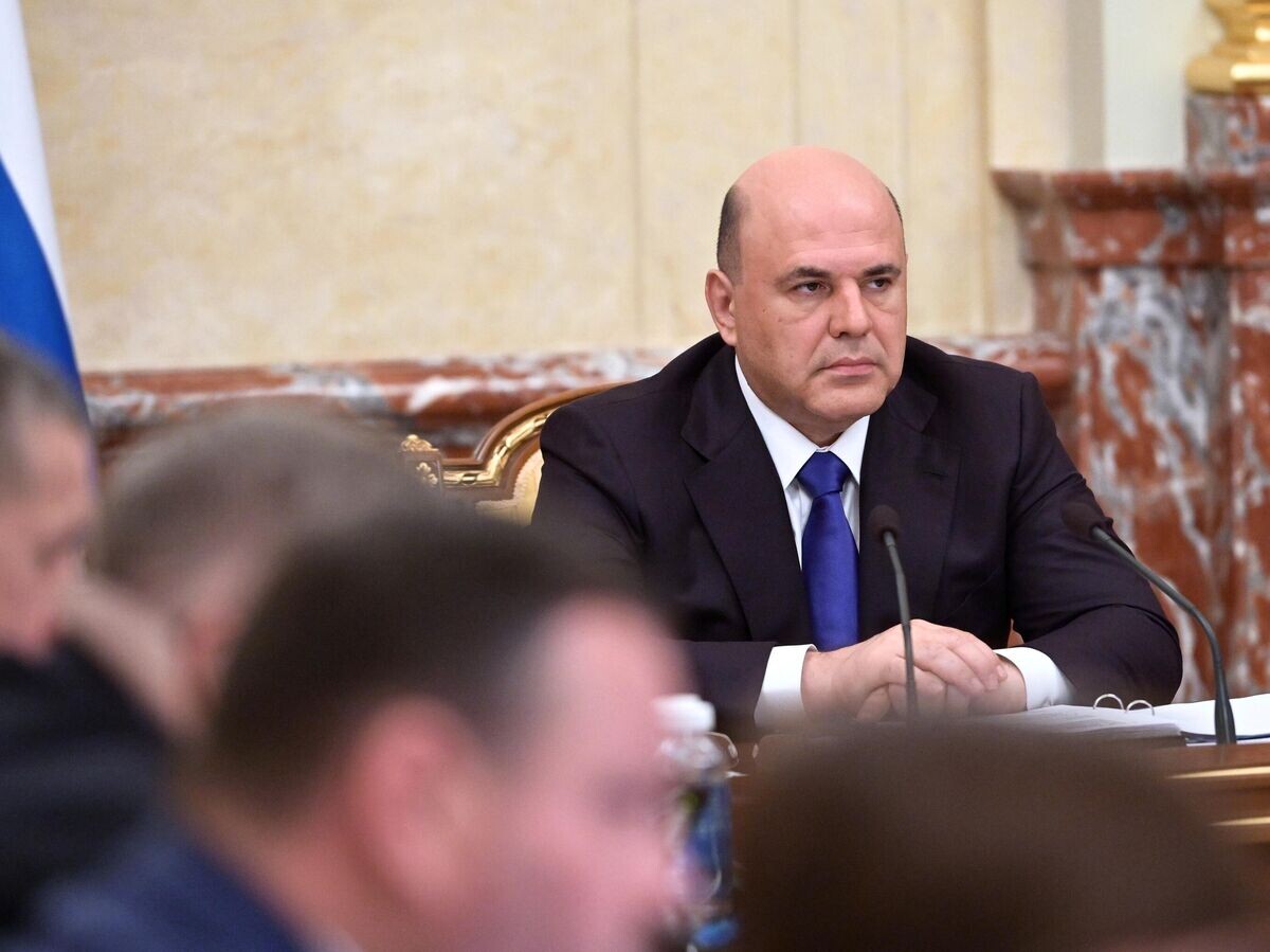    Председатель правительства РФ Михаил Мишустин проводит совещание с членами кабинета министров РФ© РИА Новости . Александр Астафьев