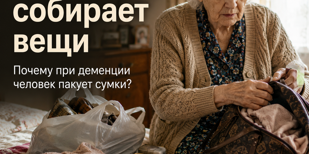 Бабушка всё время собирает вещи: почему при деменции человек пакует сумки и что с этим делать