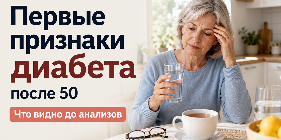 Первые признаки диабета у женщин после 50: что видно ещё до анализов?