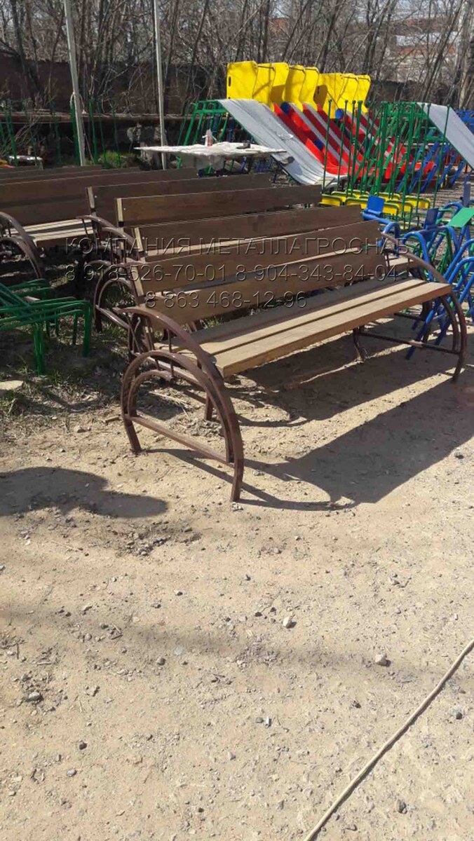 Лавочка парковая со спинкой