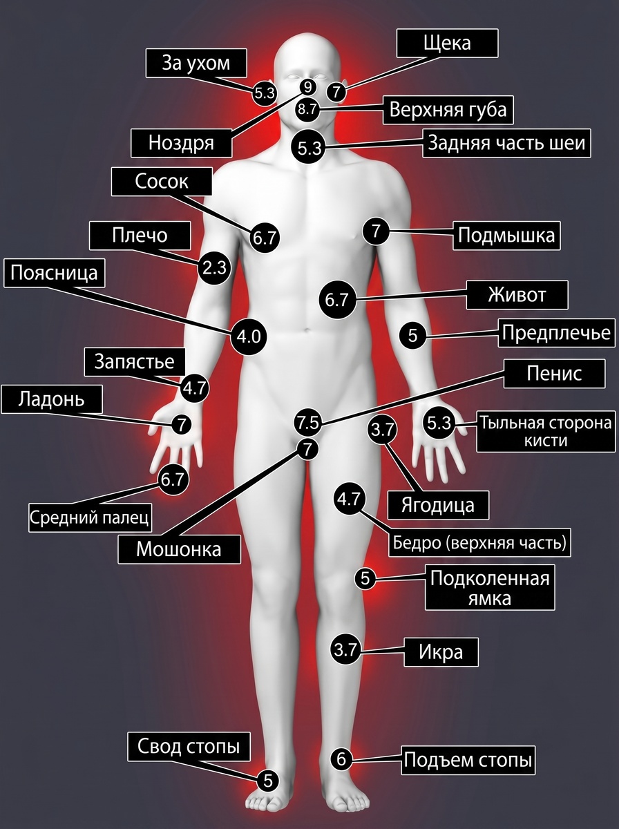 Шкала боли от ужалений