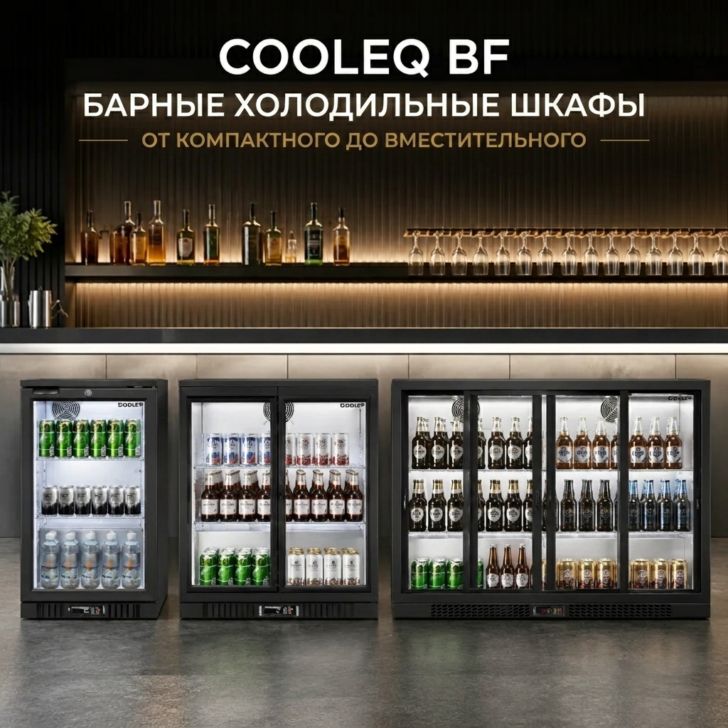 Линейка барных холодильных шкафов COOLEQ BF