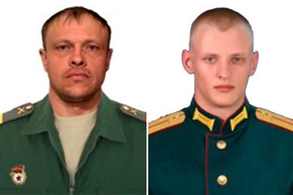    Младший сержант Сергей Корниецкий и лейтенант Кирилл Плесовских Минобороны РФ
