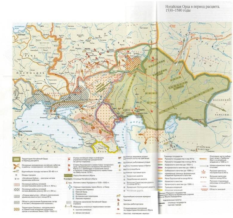 История Ногайской Орды на карте. Интересное было государство. Из открытых источников