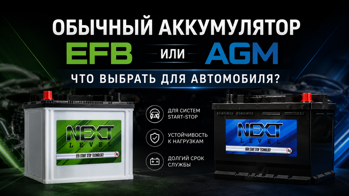 Разбираем, чем отличаются обычный аккумулятор, EFB и AGM, для каких автомобилей подходит каждый тип и как не ошибиться с выбором АКБ.
