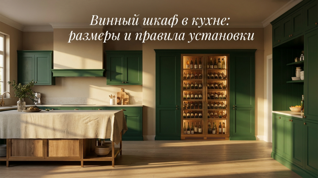    Основные размеры и требования для встраивания винного холодильника под столешницу. MDKUHNY