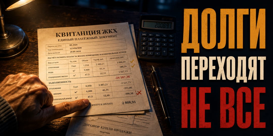 Долги по ЖКХ - что переходит, а что нет.