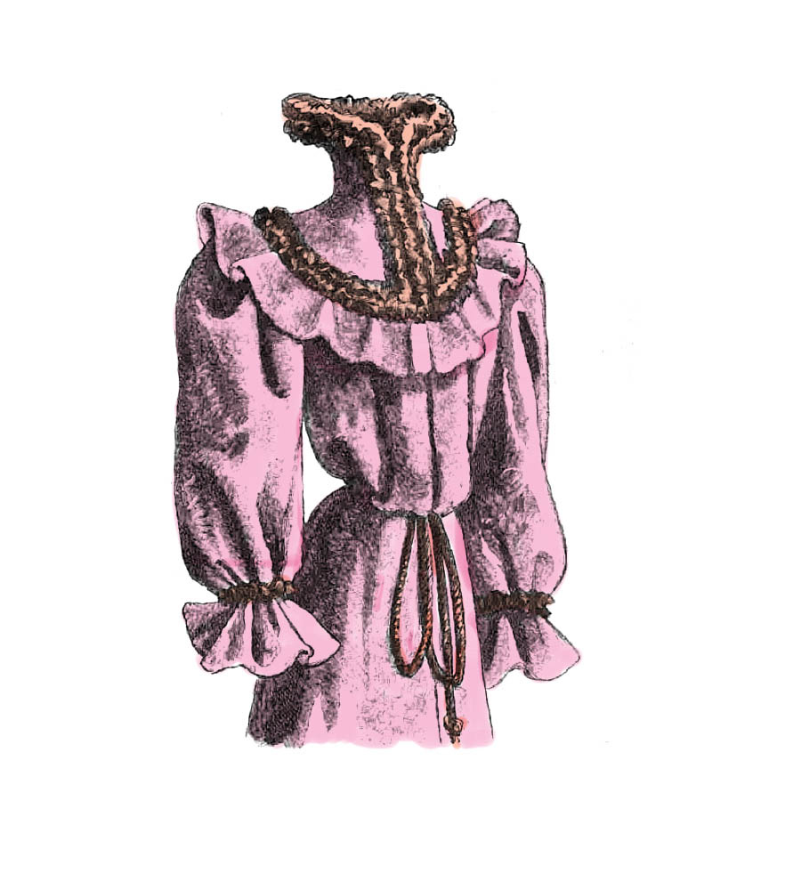 Купальный халат. Журнал "Вестник моды", 1899 год

