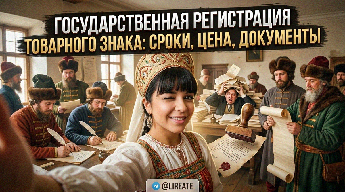    Процесс государственной регистрации товарного знака с указанием сроков, цен и необходимых документов. Лирейт