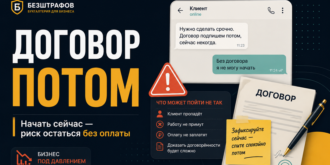 Клиент просит “сделайте сейчас, договор потом”: где начинается риск