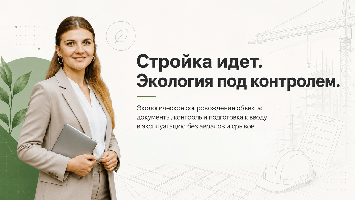 Стройка идёт. Экология под контролем.