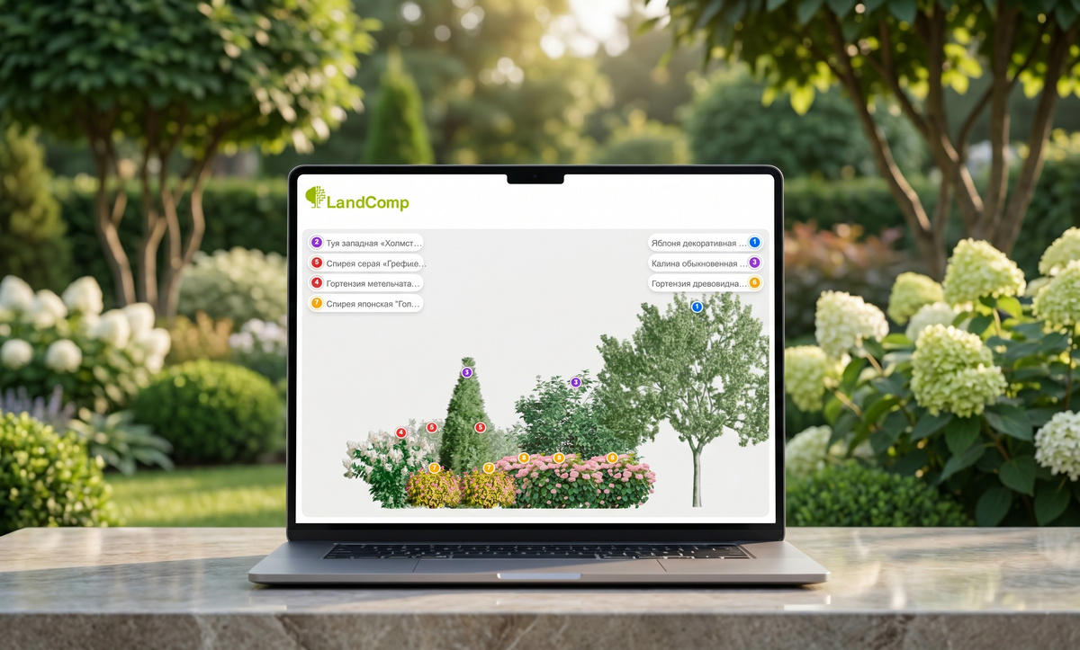 LandComp - сервис по созданию ландшафтных композиций