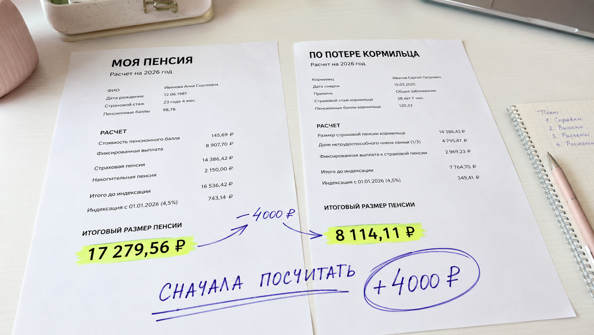 Главный шаг - попросить в СФР сравнительный расчёт двух пенсий.