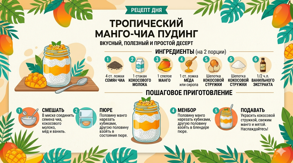 Манго-Чиа Пудинг