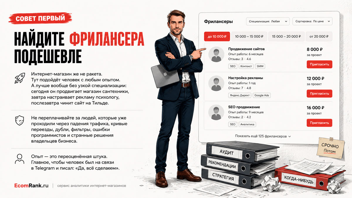 Совет 1. Найдите специалиста подешевле