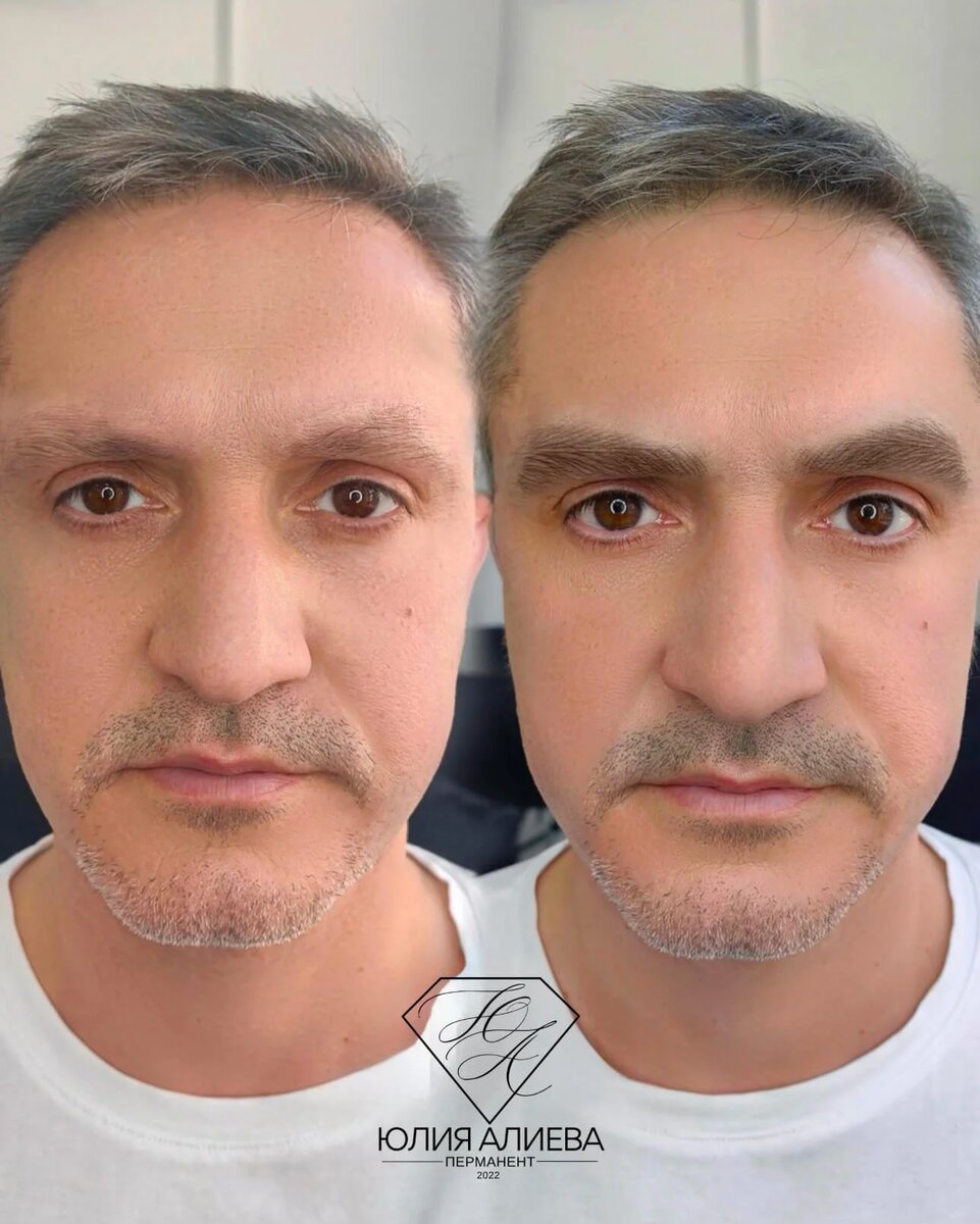 Перманентный макияж бровей в волосковой технике Realistic hairs в студии Юлии Алиевой 