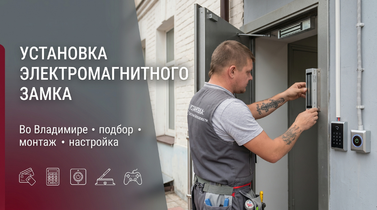 Установка электромагнитного замка во Владимире