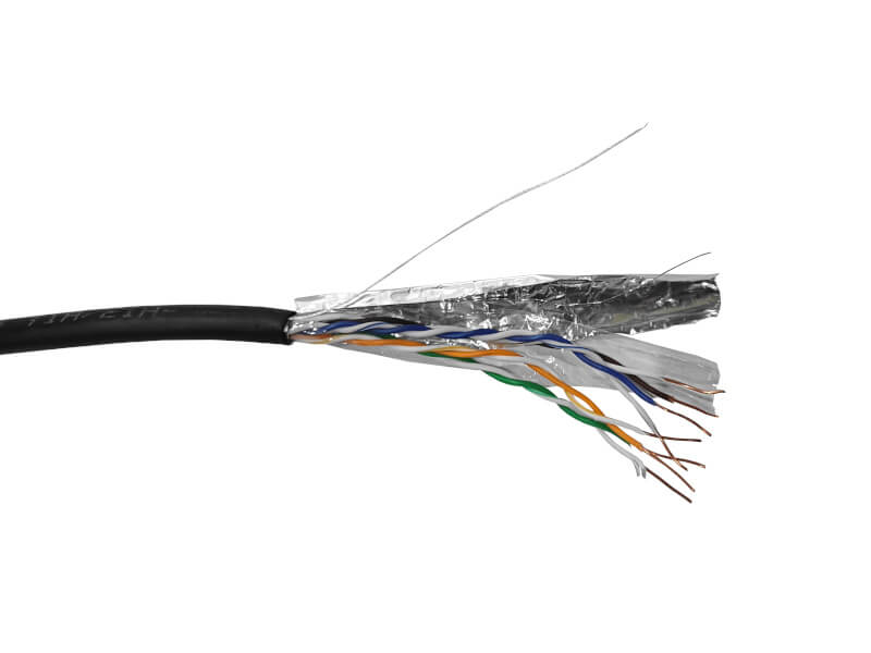 Кабель FTP4 cat.5е Cu PE NETKO Optima Gold, одножильный, экранированный, 305м, наружный, Проходит Fluke тест, черный