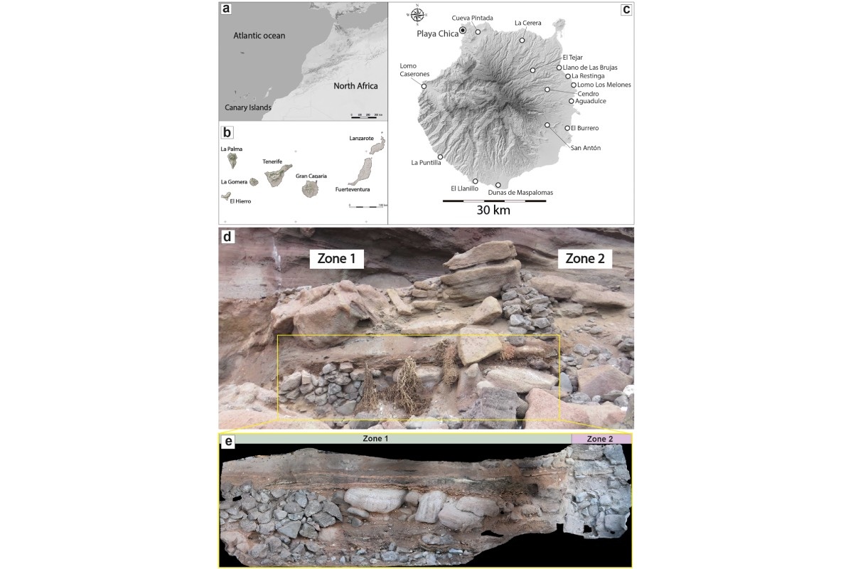 CC BY 4.0. / Santana J. et al. / PLOS ONE, 2026📷Расположение памятника Плайя Чика на острове Гран-Канария