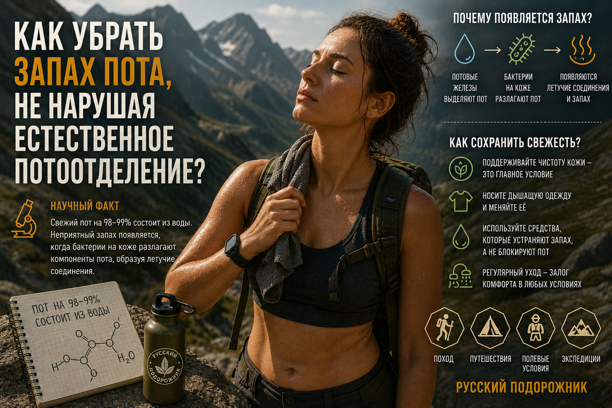Пот на 98% состоит из воды