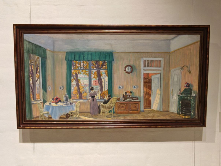     Борис Кустодиев. Осенние скрипки. Декорация I и IV действия. 1915 г. Музей МХАТ, Москва / Алексей Поликарпов