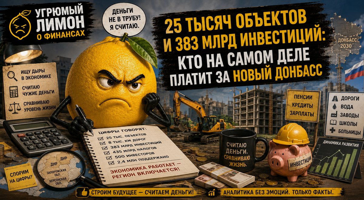 «Угрюмый лимон о финансах». Фото: dzen.ru / lemon_money