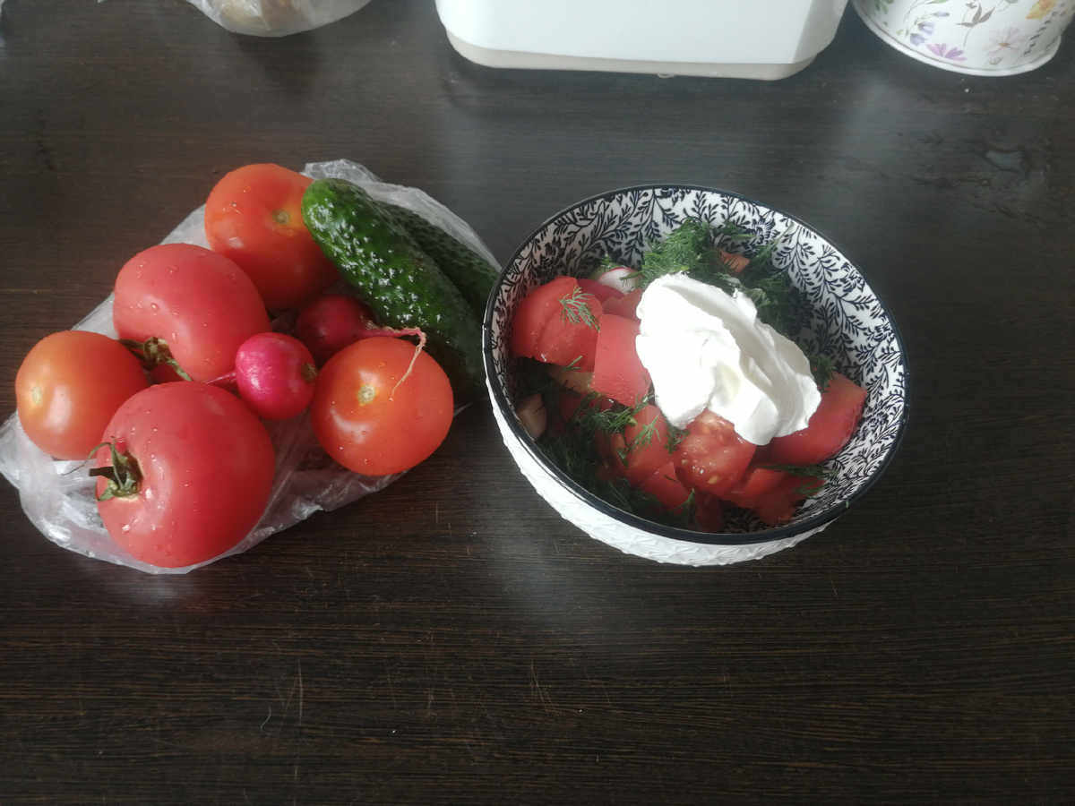 Вот такой простой салат.