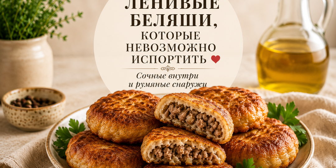Ленивые беляши, которые невозможно испортить ❤️
