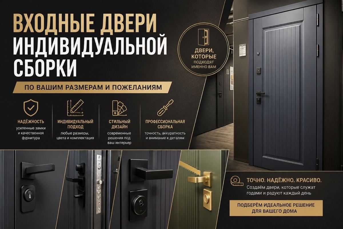 Современная входная дверь в спокойном архитектурном стиле. Матовая поверхность soft touch, вертикальная фрезеровка, чёрная фурнитура и тёплое интерьерное освещение. Атмосфера тишины, уюта и гармонии в современной квартире. Дизайнерская дверь индивидуальной сборки для интерьера без визуального шума.