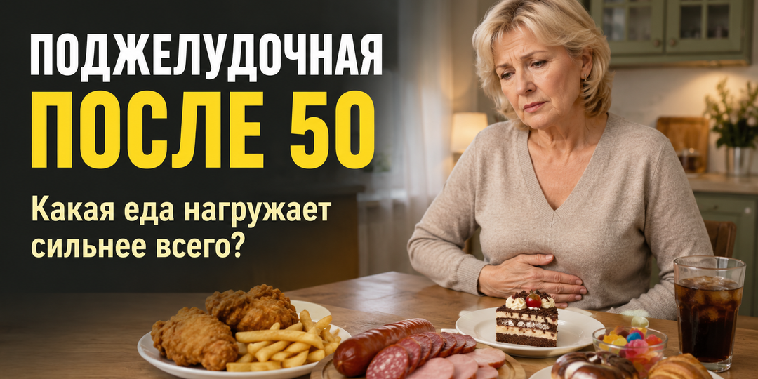 Поджелудочная после 50: какая еда нагружает ее сильнее всего?