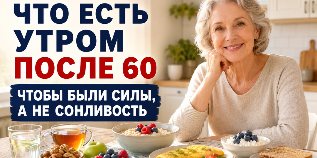 Что лучше есть утром после 60, чтобы были силы, а не сонливость?