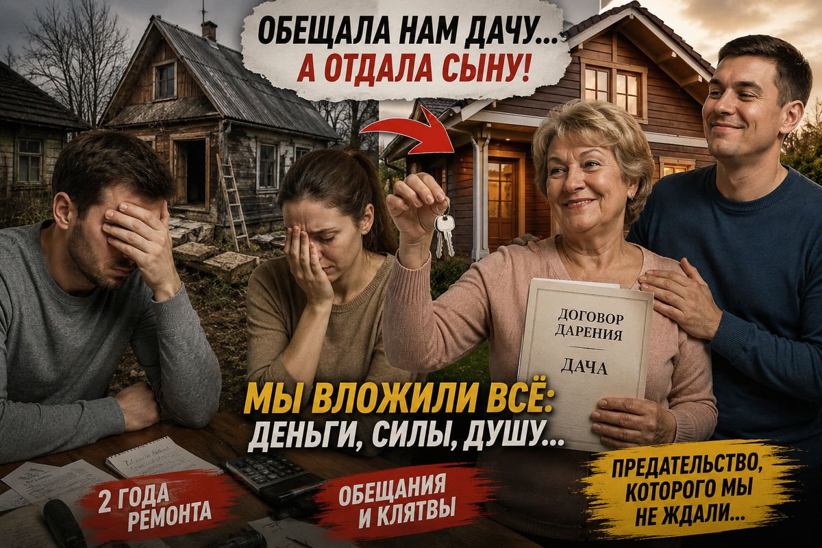 Это будет ваша дача». Свекровь обещала переписать её на нас, а потом всё отдала младшему сыну.