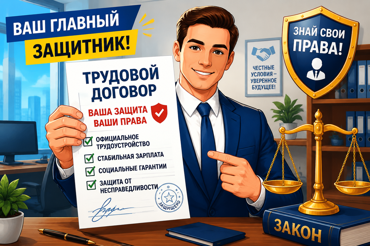 Трудовой договор — это основа ваших прав и гарантий на работе.