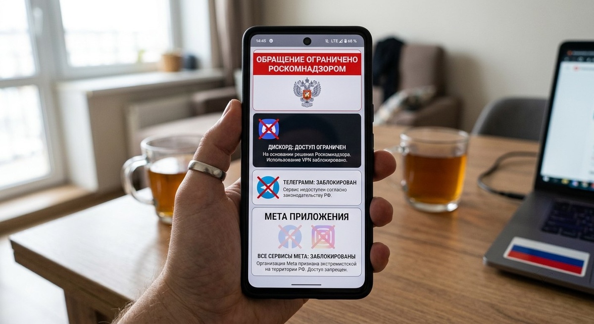Согласно опубликованному обращению, ограничения работы популярных зарубежных интернет-платформ в России вступили в новую фазу. На основании решений государственного регулятора доступ к ряду сервисов полностью заблокирован, а использование средств обхода блокировок (VPN) также пресекается.Discord: доступ ограниченПопулярный голосовой и текстовый мессенджер Discord попал под ограничения по решению Роскомнадзора. Сервис, часто используемый геймерами и IT-сообществами, теперь недоступен на территории РФ без специальных средств, которые, в свою очередь, также блокируются.Telegram: заблокирован на законодательном уровнеМессенджер Telegram, который долгое время пытались ограничить еще несколько лет назад, теперь фигурирует в новом уведомлении как полностью заблокированный сервис. Согласно тексту обращения, его работа невозможна в соответствии с действующим законодательством Российской Федерации.Все сервисы Meta: под запретомНаиболее радикальное решение затронуло корпорацию Meta (владелец Facebook, Instagram, WhatsApp). Организация признана экстремистской на территории РФ. В связи с этим доступ ко всем ее сервисам полностью запрещен. Это означает, что такие платформы не функционируют в российском сегменте интернета легально.
