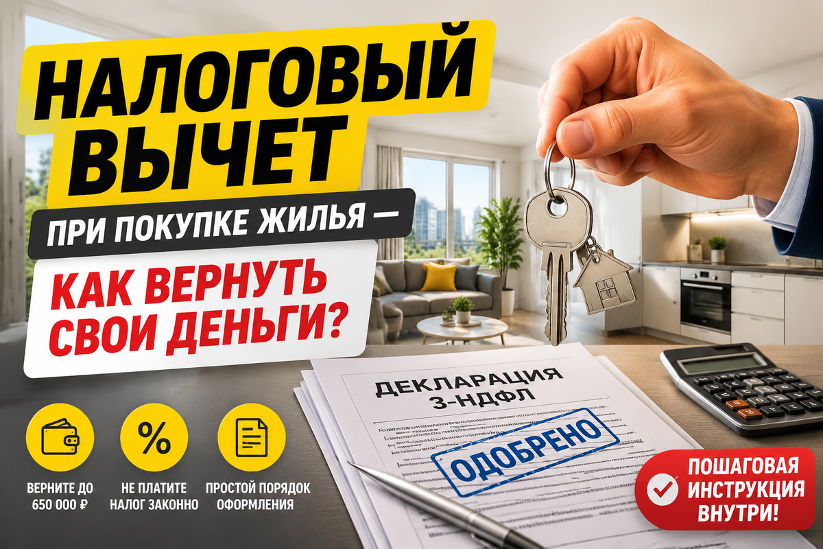 Как вернуть свои деньги — налоговый вычет при покупке жилья.