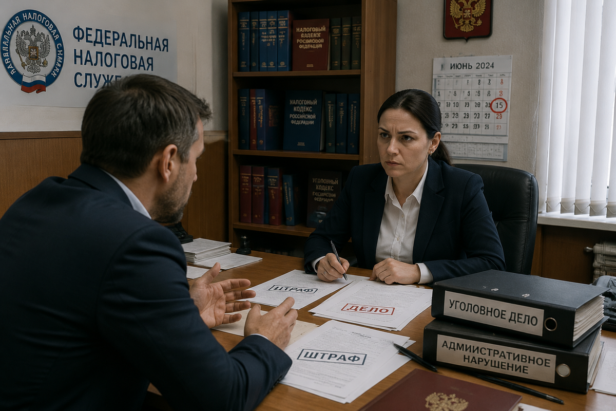 Встреча с налоговым инспектором: до штрафа и дела — один шаг.
