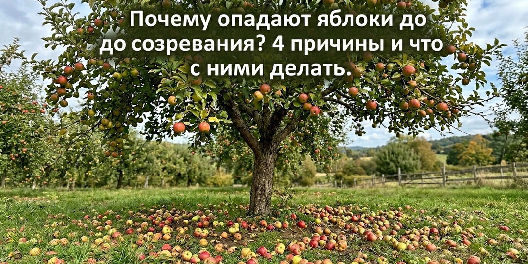 Почему яблоки осыпаются до созревания? 4 причины и что с каждой делать